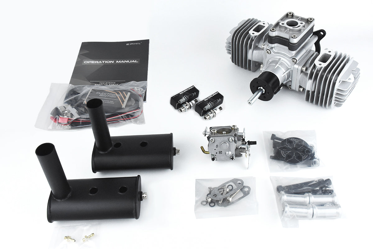 123cc-T Gasoline Engine w/ Spark Plug & Electronic Ignition
