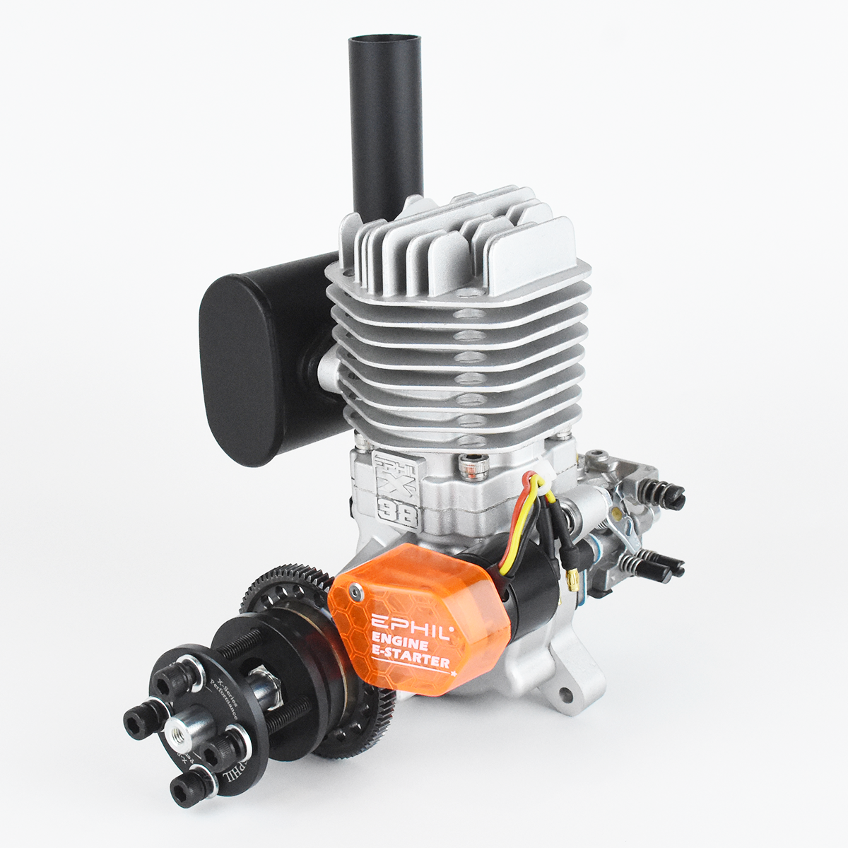 Motor de gasolina EPHIL X-Series 38cc-S Pro con arranque electrónico; Bujía y encendido electrónico