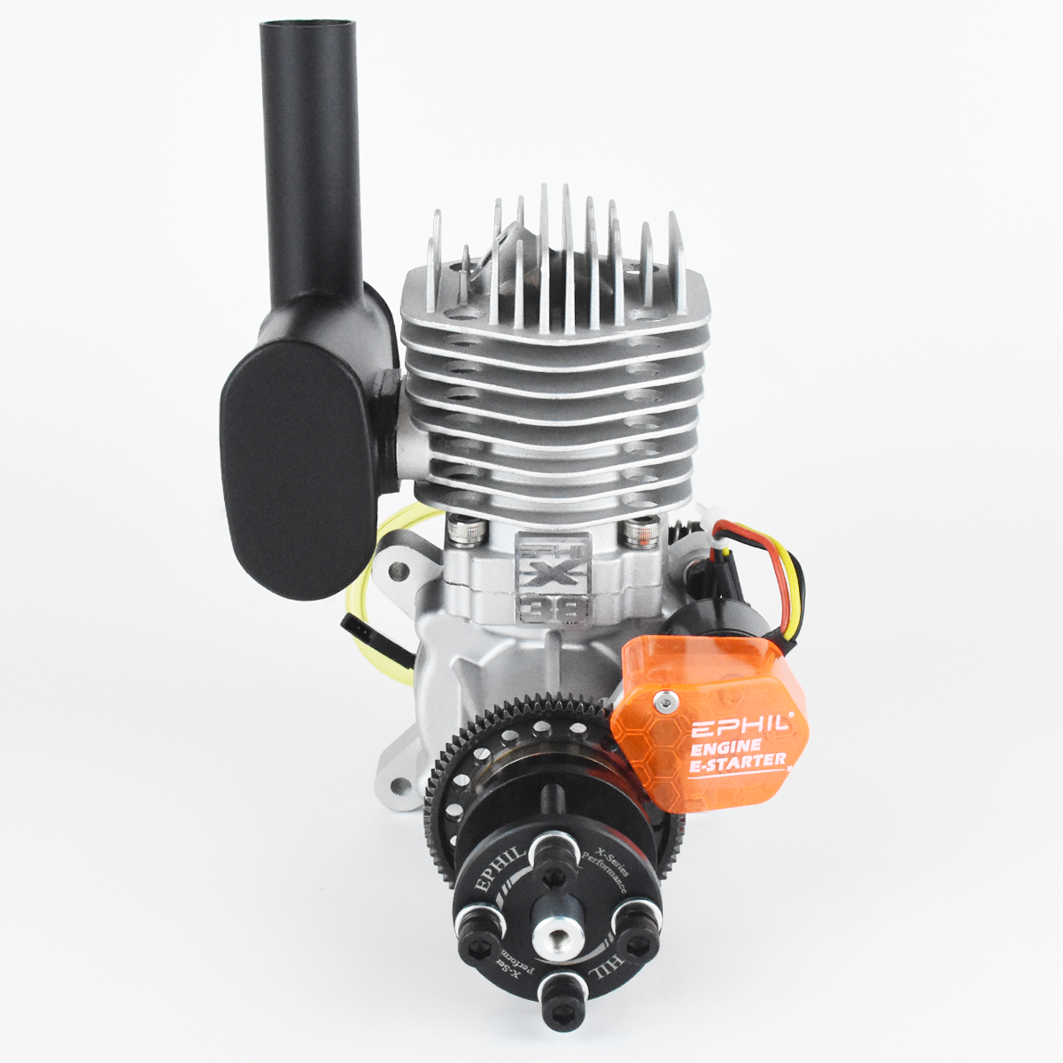 Motor de gasolina EPHIL X-Series 38cc-S Pro con arranque electrónico; Bujía y encendido electrónico