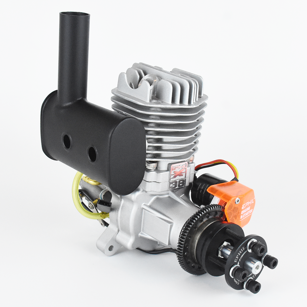 Motor de gasolina EPHIL X-Series 38cc-S Pro con arranque electrónico; Bujía y encendido electrónico