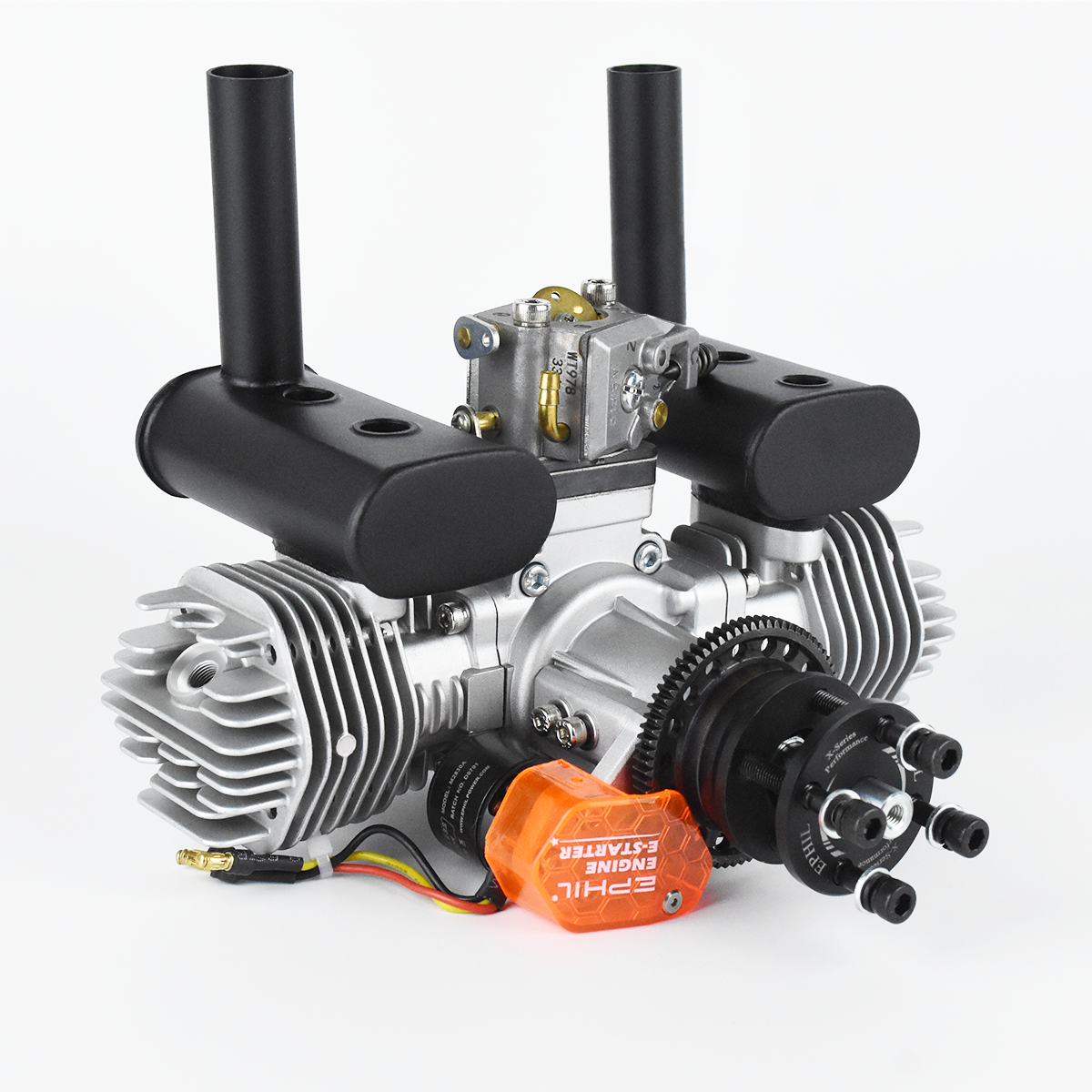 Motor de gasolina EPHIL X-Series 40cc-T Pro con arranque electrónico; Bujías y encendido electrónico