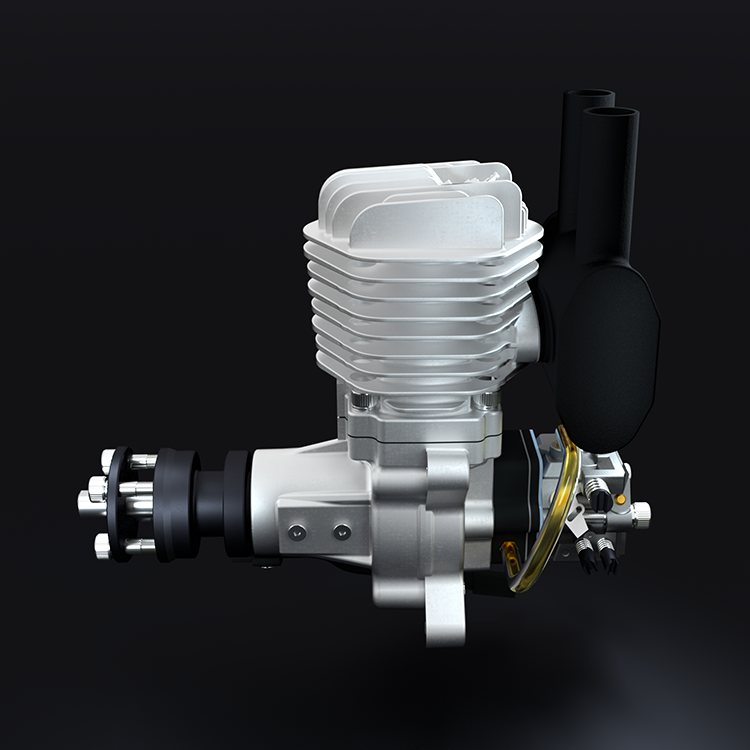 Motor de gasolina incandescente EPHIL XG-Series 38cc-R con bujía incandescente y encendido