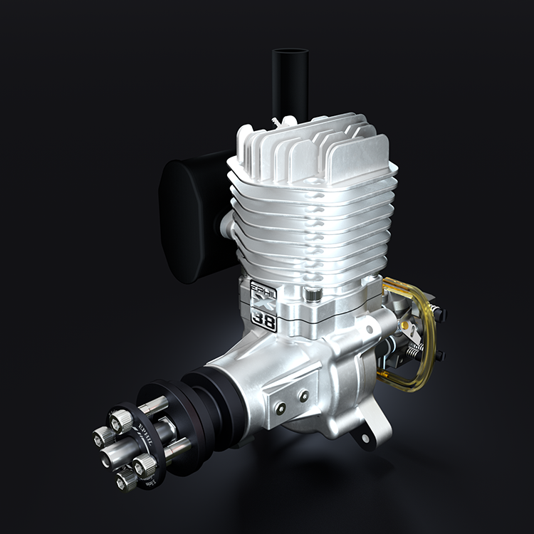 Motor de gasolina incandescente EPHIL XG-Series 38cc-S con bujía incandescente y encendido