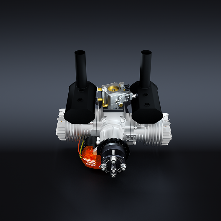 Motor de gasolina EPHIL XG-Series 40cc-T Pro Glow con arranque electrónico; bujías incandescentes y encendido