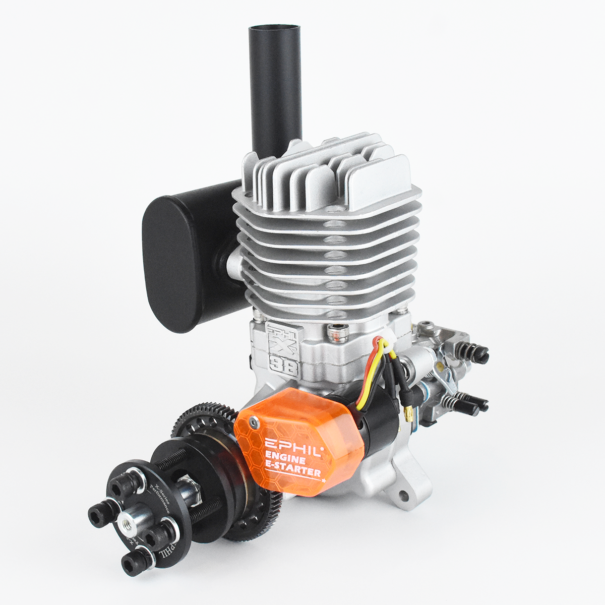 EPHIL X-Series 38cc-S Pro Gasoline Engine w/ E-Starter; Spark Plug & Electronic Ignition