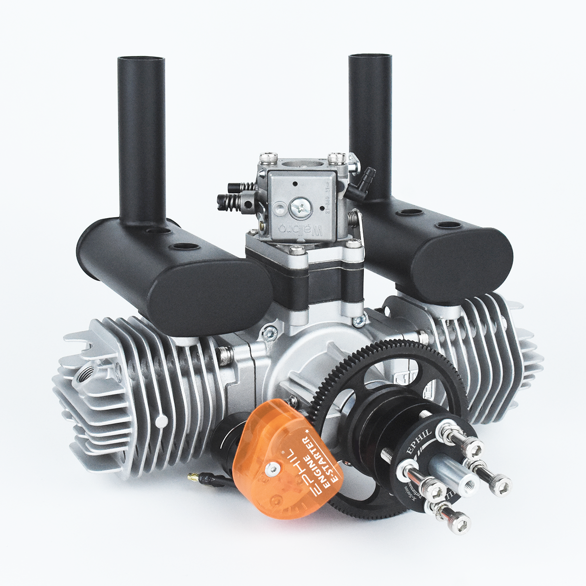 EPHIL X-Series 76cc-T Pro Gasoline Engine w/ E-Starter; Spark Plug & E ...
