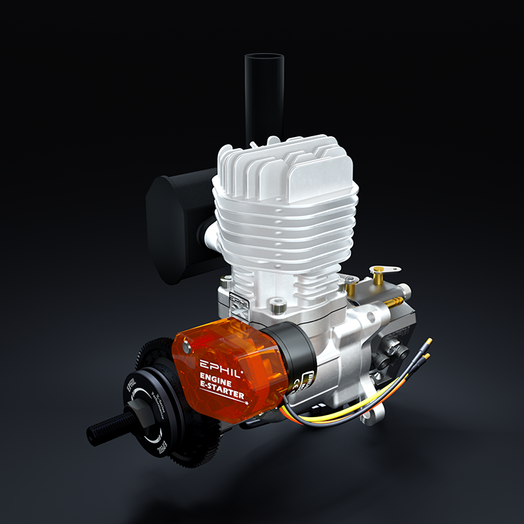 EPHIL XG-Series 20cc-S Pro Glow Gasoline Engine w/ E-Starter;Glow Plug & Ignition