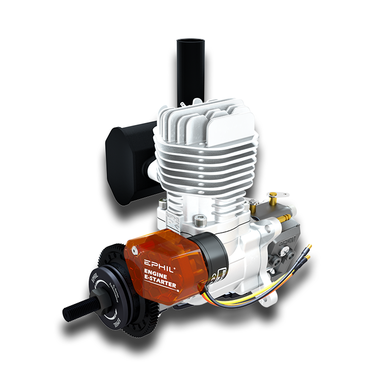 EPHIL XG-Series 20cc-S Pro Glow Gasoline Engine w/ E-Starter;Glow Plug & Ignition